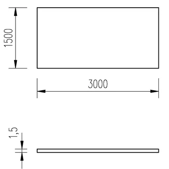 Plech pozinkovaný 1,5mm/1,5x3m