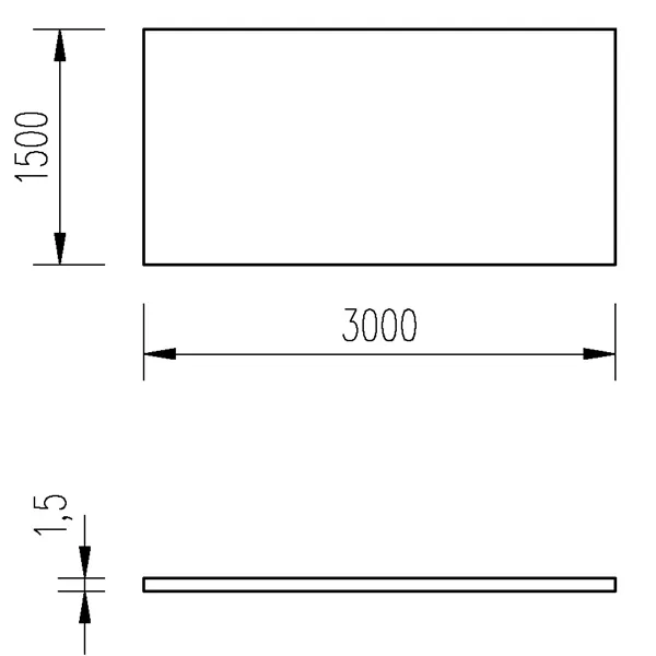 Plech pozinkovaný 1,5mm/1,5x3m