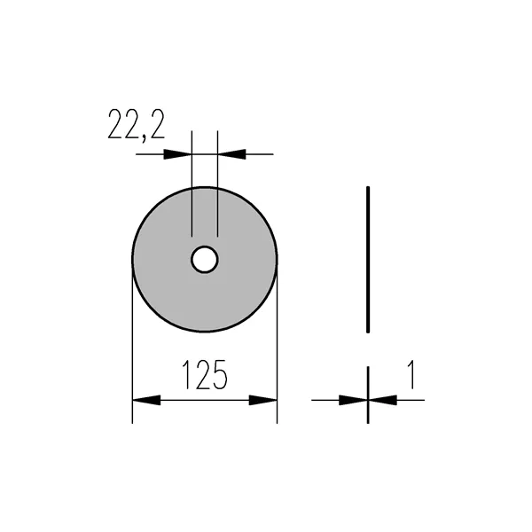 Kotouč řezný 125x1,0/ 22,2 Inox