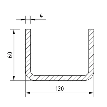 Jekl U 120x60x60x4