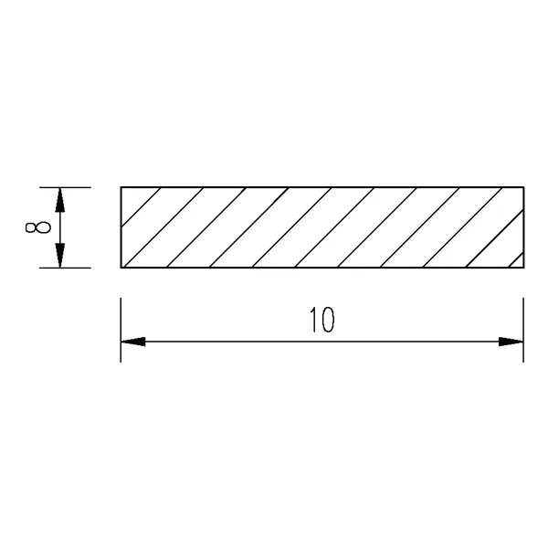 Ocel plochá 10x8 klínová