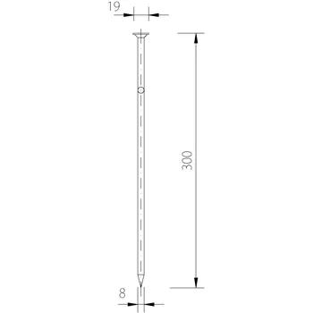 DIN 1151 300x8 hřebík stavební 5kg