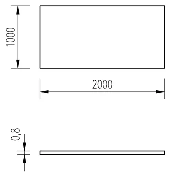 Plech nerez 0,8mm/1x2m