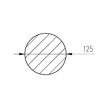 Ocel kruhová 125mm