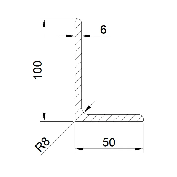 L 100x50x6