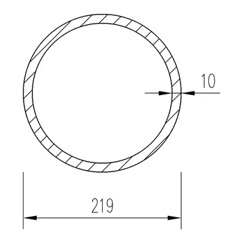 Trubka bezešvá hladká 219x10