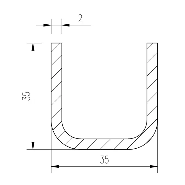 Jekl U 35x35x35x2