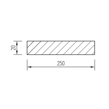 Ocel plochá 250x20