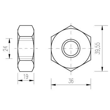 DIN 934 Zn M24 matice přesná 8