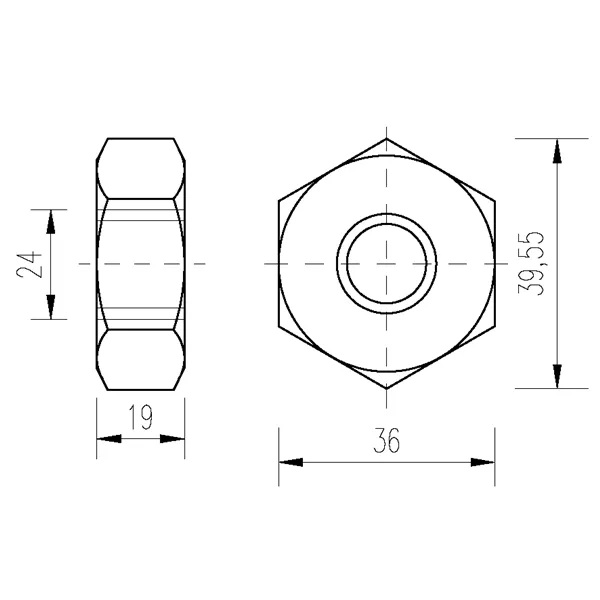 DIN 934 Zn M24 matice přesná 8