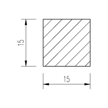Ocel čtvercová 15mm
