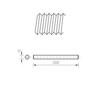 DIN 975 Zn M10x2000 4.8 závitová tyč