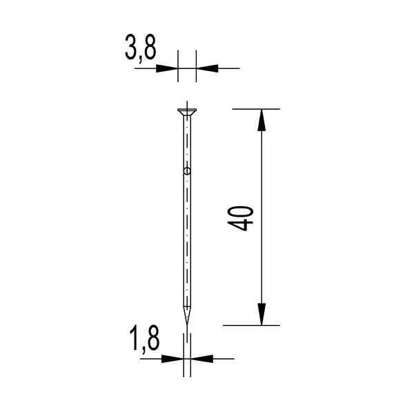 DIN 1151 40x1,8 hřebíky stavební