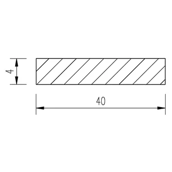 Tyč plochá nerez 40x4