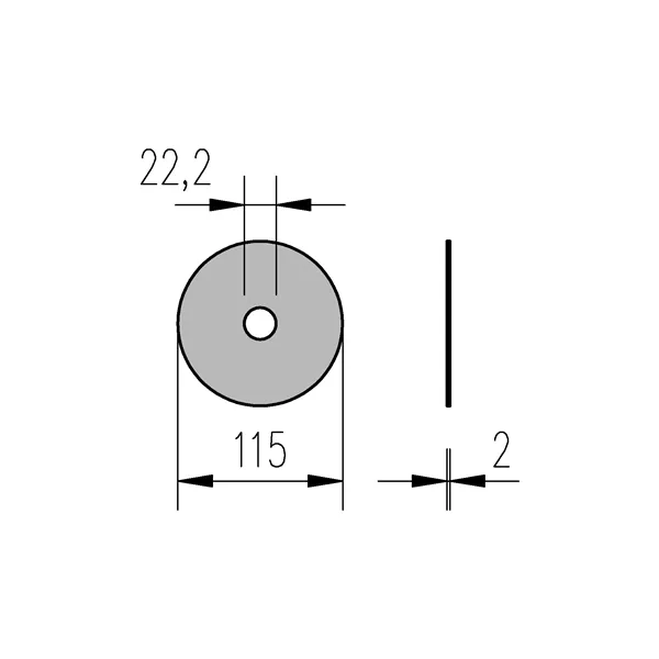 Kotouč řezný 115x2,0/ 22,2 Inox