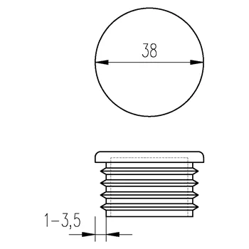 Zátka kruhová 38 /1-3,5