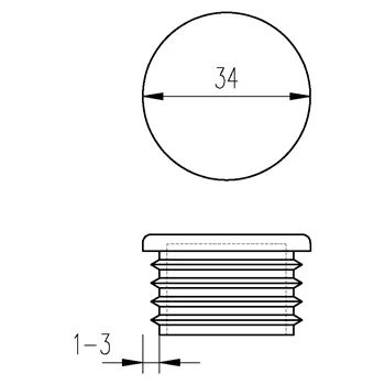 Zátka kruhová 34 /1-3