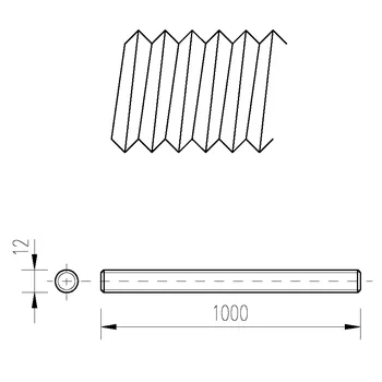 DIN 975 A2 M12x1000 závitová tyč nerez