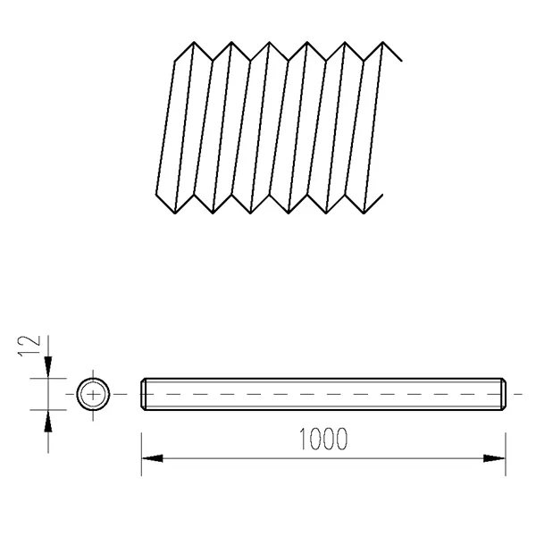 DIN 975 A2 M12x1000 závitová tyč nerez