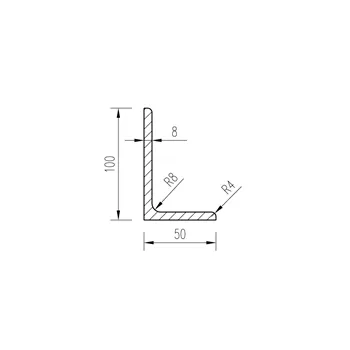 L 100x50x8