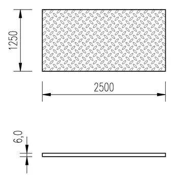 Plech slza 6mm/1,25x2,5m