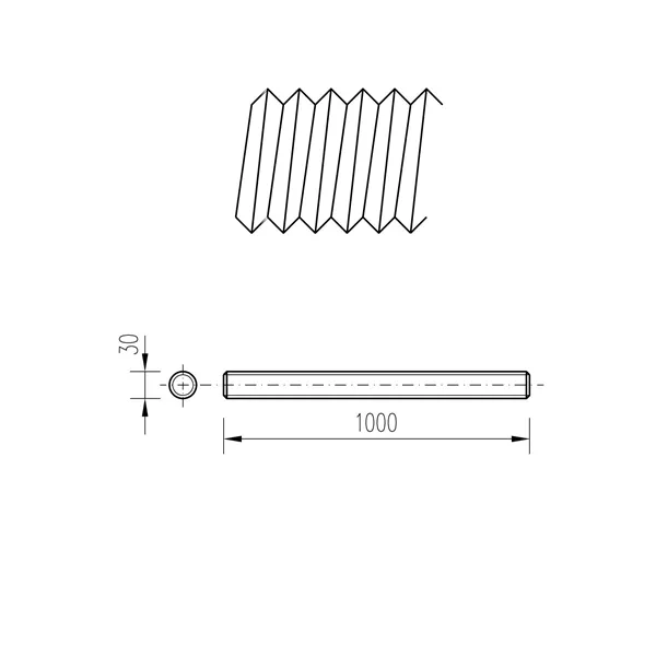 DIN 975 Zn M30x1000 4.8 závitová tyč