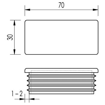 Zátka obdélníková 70x30 /1-3