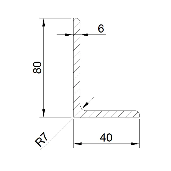 L 80x40x6