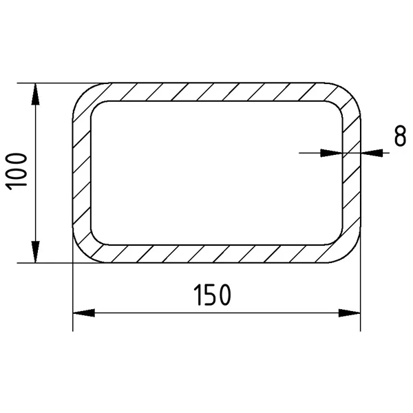 Jekl 150x100x8/S355