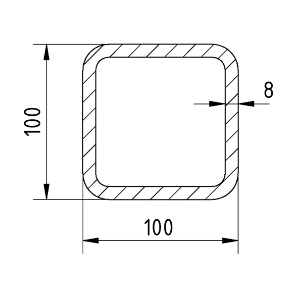 Jekl 100x100x8/S355