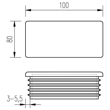 Zátka obdélníková 100x80 /3-5,5