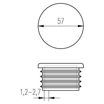 Zátka kruhová 57,2 /1,2-2,7