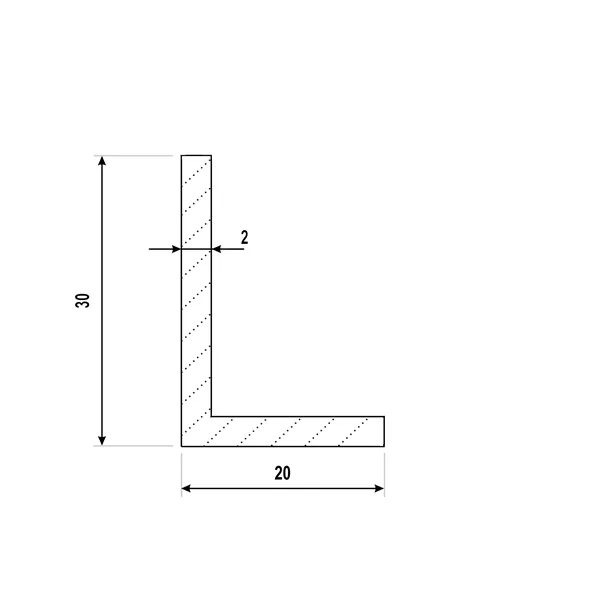 L Al 30x20x2