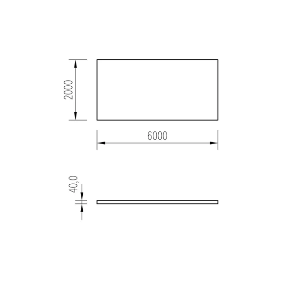 Plech černý 40mm/2x6m