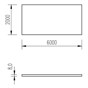 Plech černý 8mm/2x6m