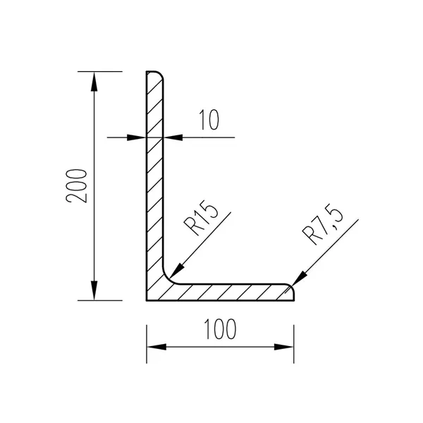 L 200x100x10