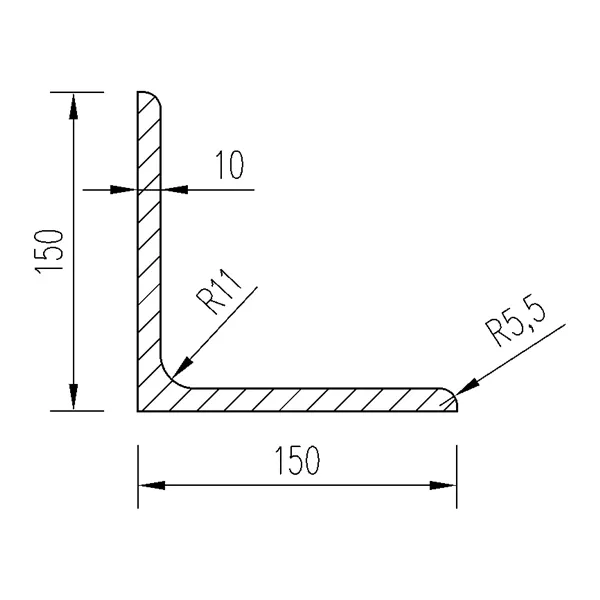 L 150x150x10