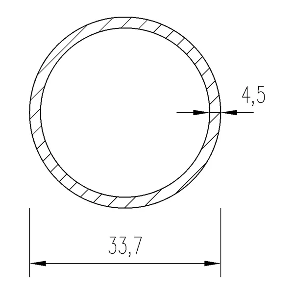 Trubka bezešvá hladká 33,7x4,5