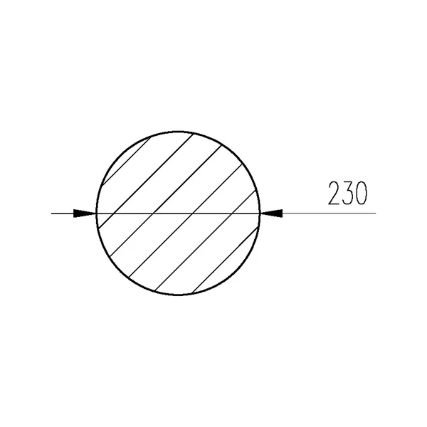 Ocel kruhová 230mm