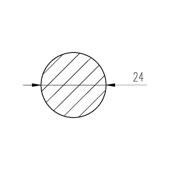 Ocel kruhová 24mm tažená