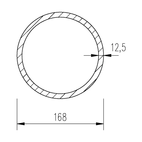 Trubka bezešvá hladká 168x12,5
