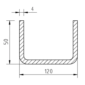 Jekl U 120x50x50x4