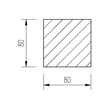 Ocel čtvercová 80mm