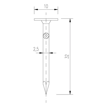 DIN 1160 Zn 32x2,5 hřebík do krytiny 2,5kg