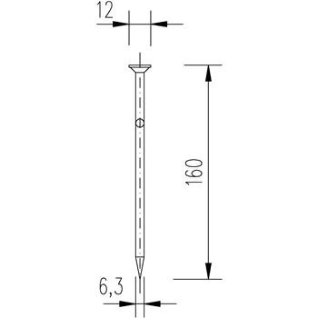 DIN 1151 160x6,3 hřebík stavební 5kg