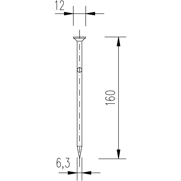 DIN 1151 160x6,3 hřebík stavební 5kg