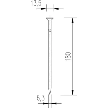 DIN 1151 180x6,3 hřebík stavební 5kg