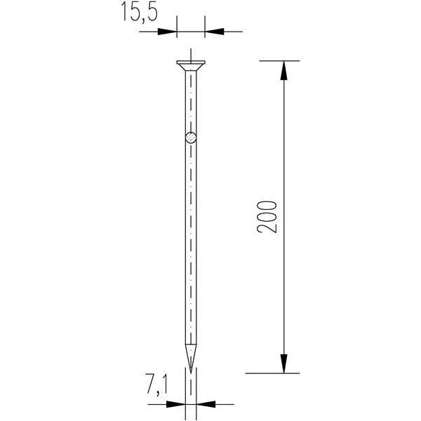 DIN 1151 200x7,1 hřebík stavební 5kg