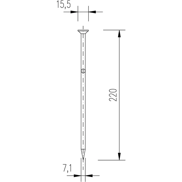 DIN 1151 220x7,1 hřebík stavební 5kg