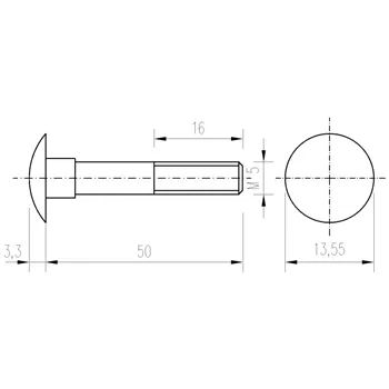 DIN 603 Zn M5x 50 šroub vratový